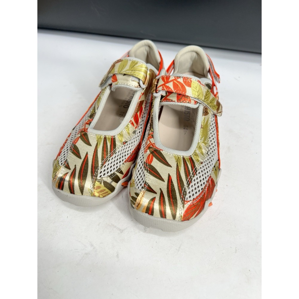 Mephisto Allrounder Niro Womens 7 Orange Multicolor Floral Mary Jane Hiking Shoe